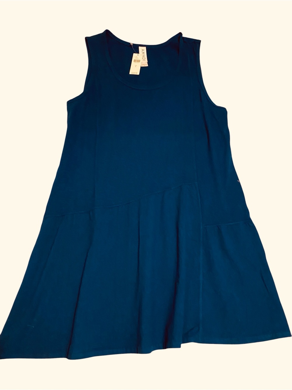 Anthropologie | Anthropologie Amadi Sleeveless Scoop Neck Blue Swing Dress NWT L - Picture 2 of 6